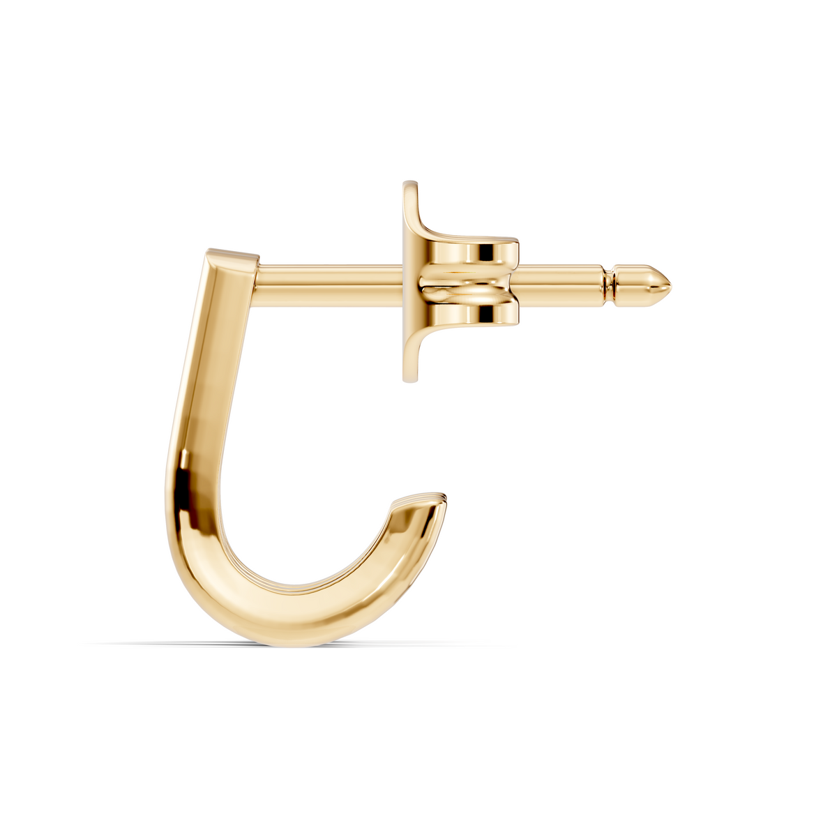Gold Round Pave Huggie Lab Grown Diamond Zyrix Earring