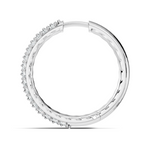 Gold Round Pave Hoop Lab Grown Diamond Belor Earring