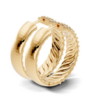Gold Round Pave Hoop Lab Grown Diamond Belor Earring