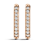 Gold Round Pave Hoop Lab Grown Diamond Cyren Earring