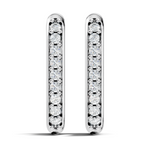 Gold Round Pave Hoop Lab Grown Diamond Cyren Earring