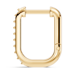 Gold Round Pave Hoop Lab Grown Diamond Cyren Earring