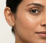 Halo Orbit Studs Round Lab Grown Diamond Concentric Pave Halo