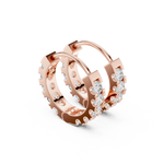 Gold 1Ct Channel Cluster Round Lab Grown Diamond Orvex Earring