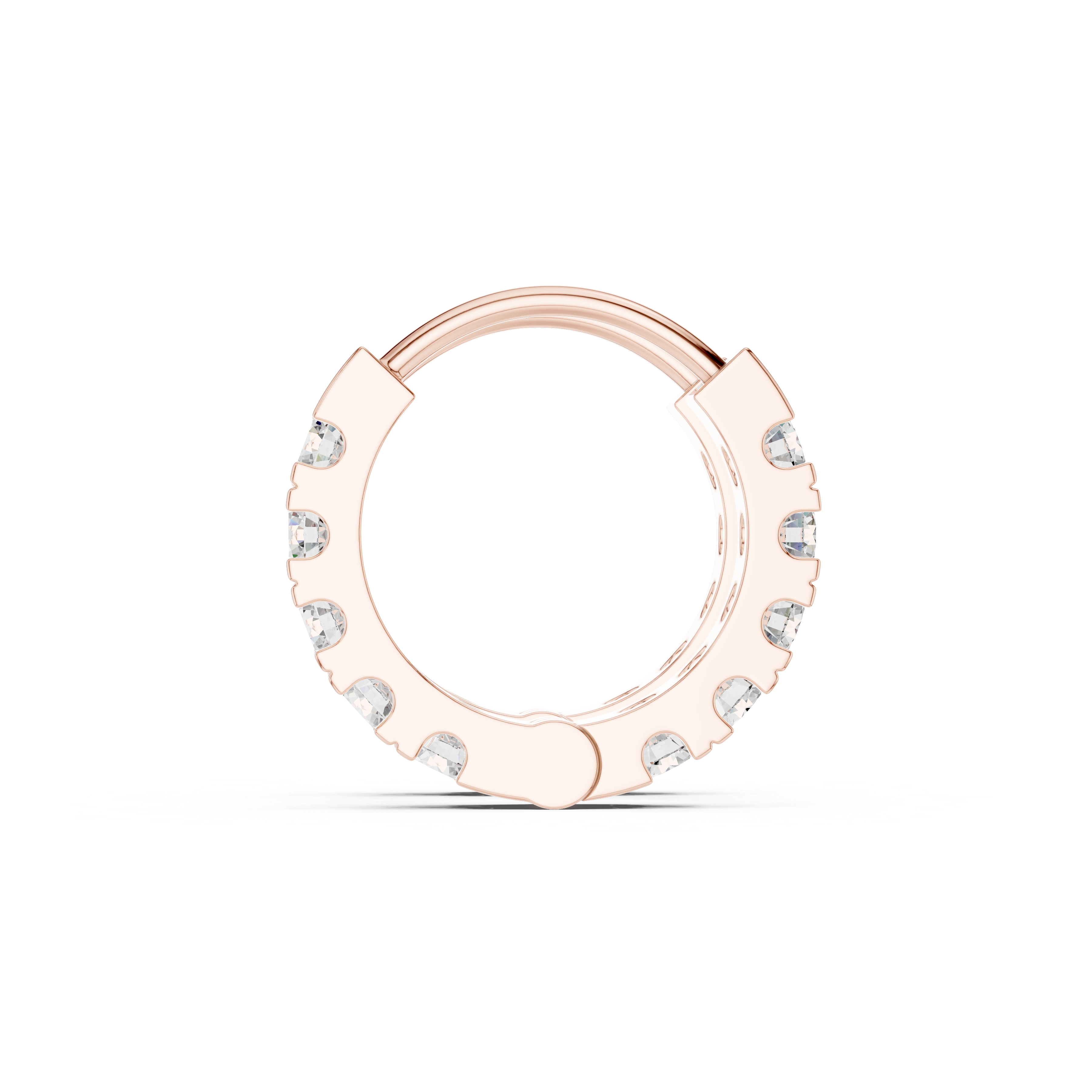 Gold 1Ct Channel Cluster Round Lab Grown Diamond Orvex Earring