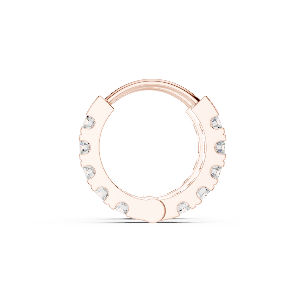 Gold 1Ct Channel Cluster Round Lab Grown Diamond Orvex Earring