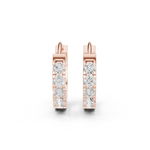 Gold 1Ct Channel Cluster Round Lab Grown Diamond Orvex Earring