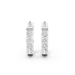 Gold 1Ct Channel Cluster Round Lab Grown Diamond Orvex Earring