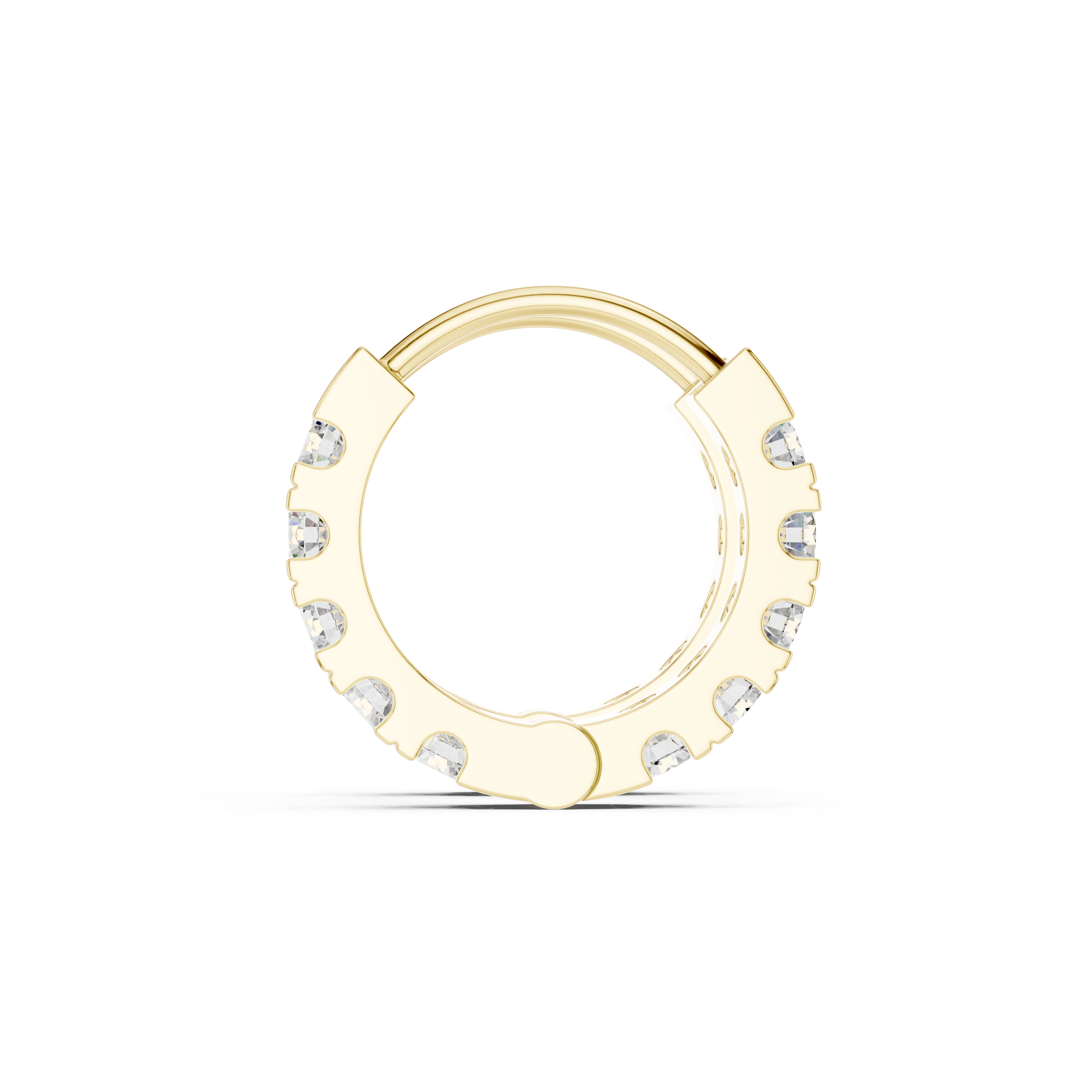 Gold 1Ct Channel Cluster Round Lab Grown Diamond Orvex Earring