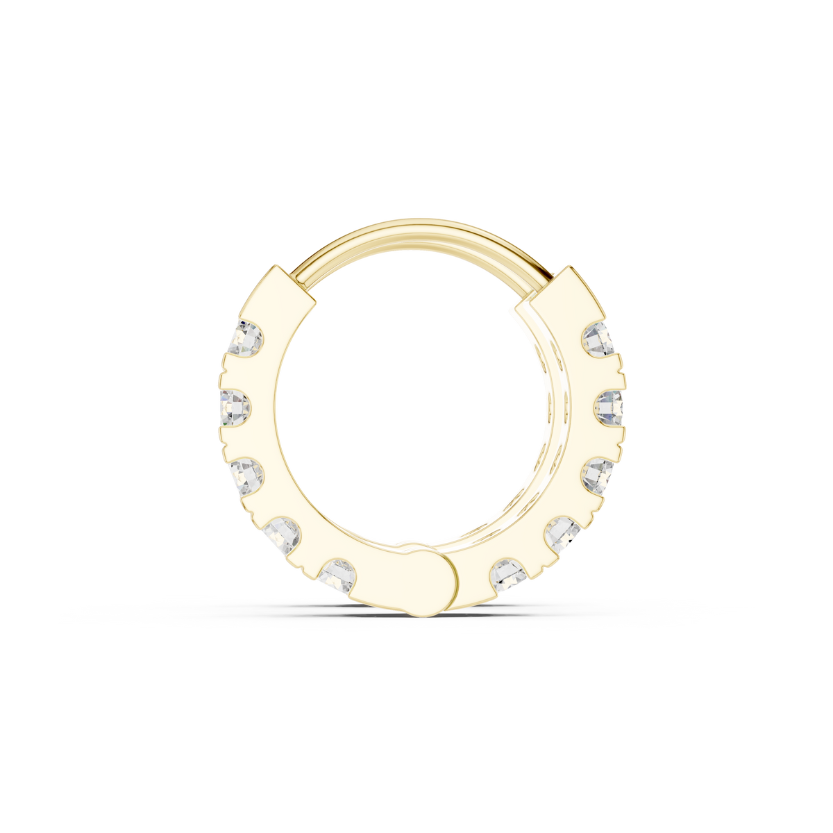 Gold 1Ct Channel Cluster Round Lab Grown Diamond Orvex Earring