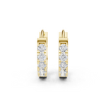 Gold 1Ct Channel Cluster Round Lab Grown Diamond Orvex Earring