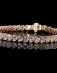 Awaken’s Heart-Shaped  Diamond Tennis Bracelet