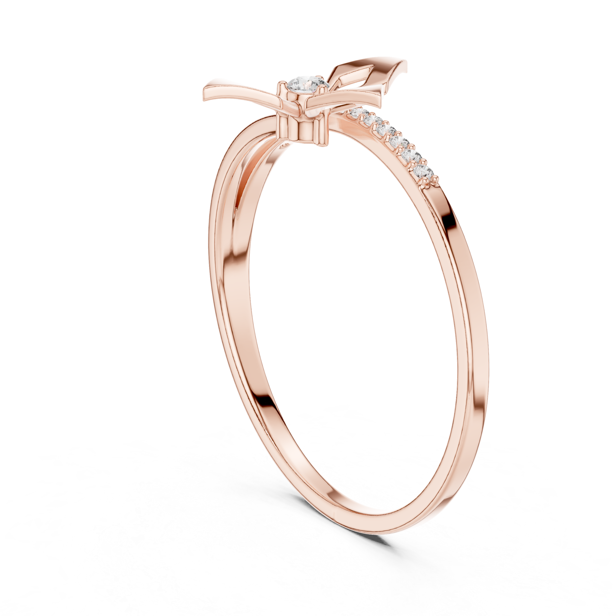 Gold Channel Setting Round Lab Grown Diamond Kezra Ring