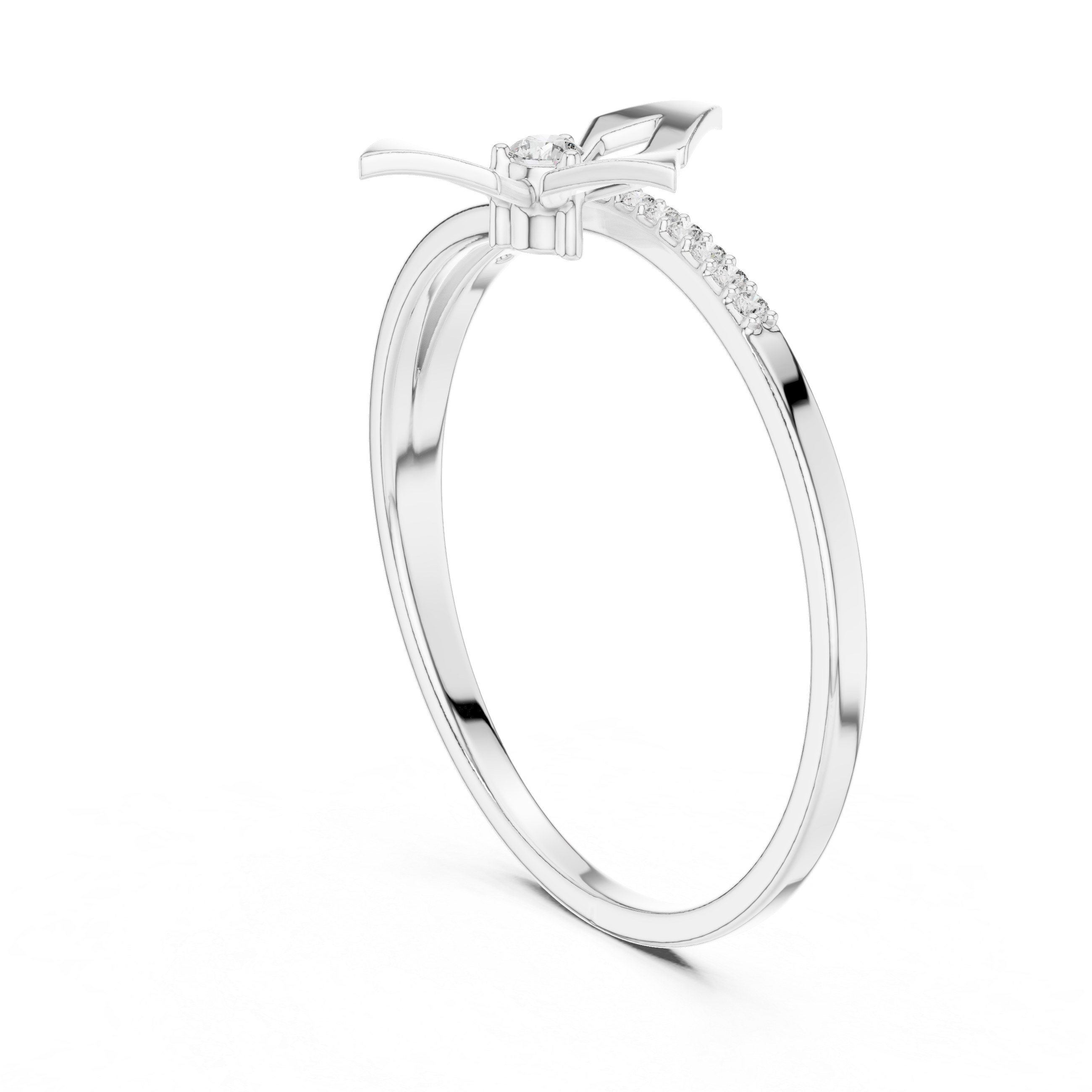 Gold Channel Setting Round Lab Grown Diamond Kezra Ring