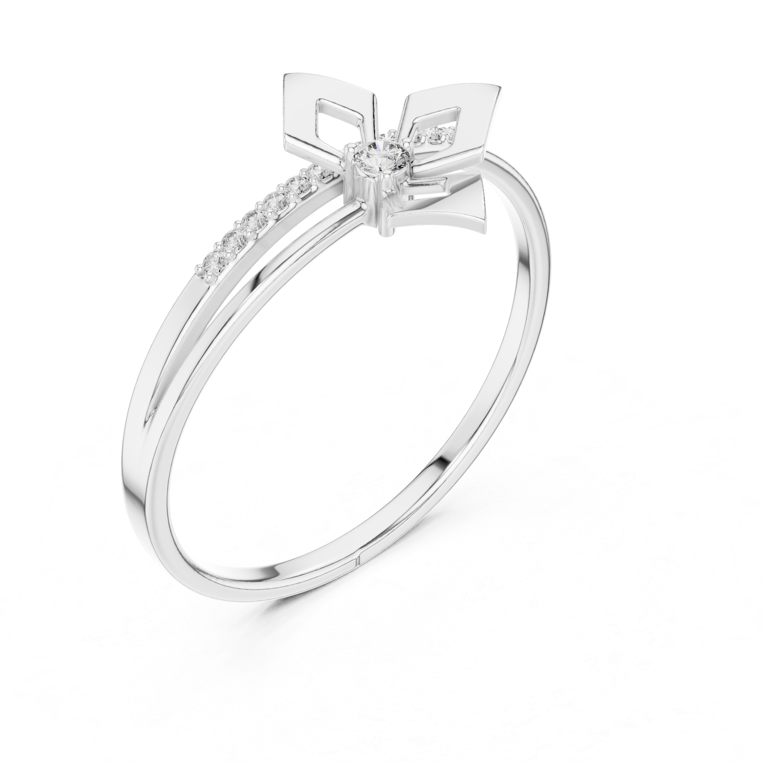 Gold Channel Setting Round Lab Grown Diamond Kezra Ring