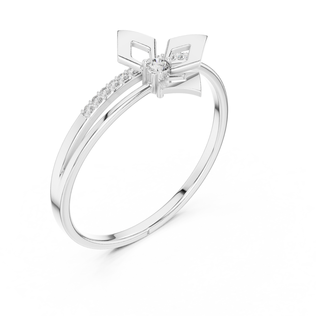 Gold Channel Setting Round Lab Grown Diamond Kezra Ring