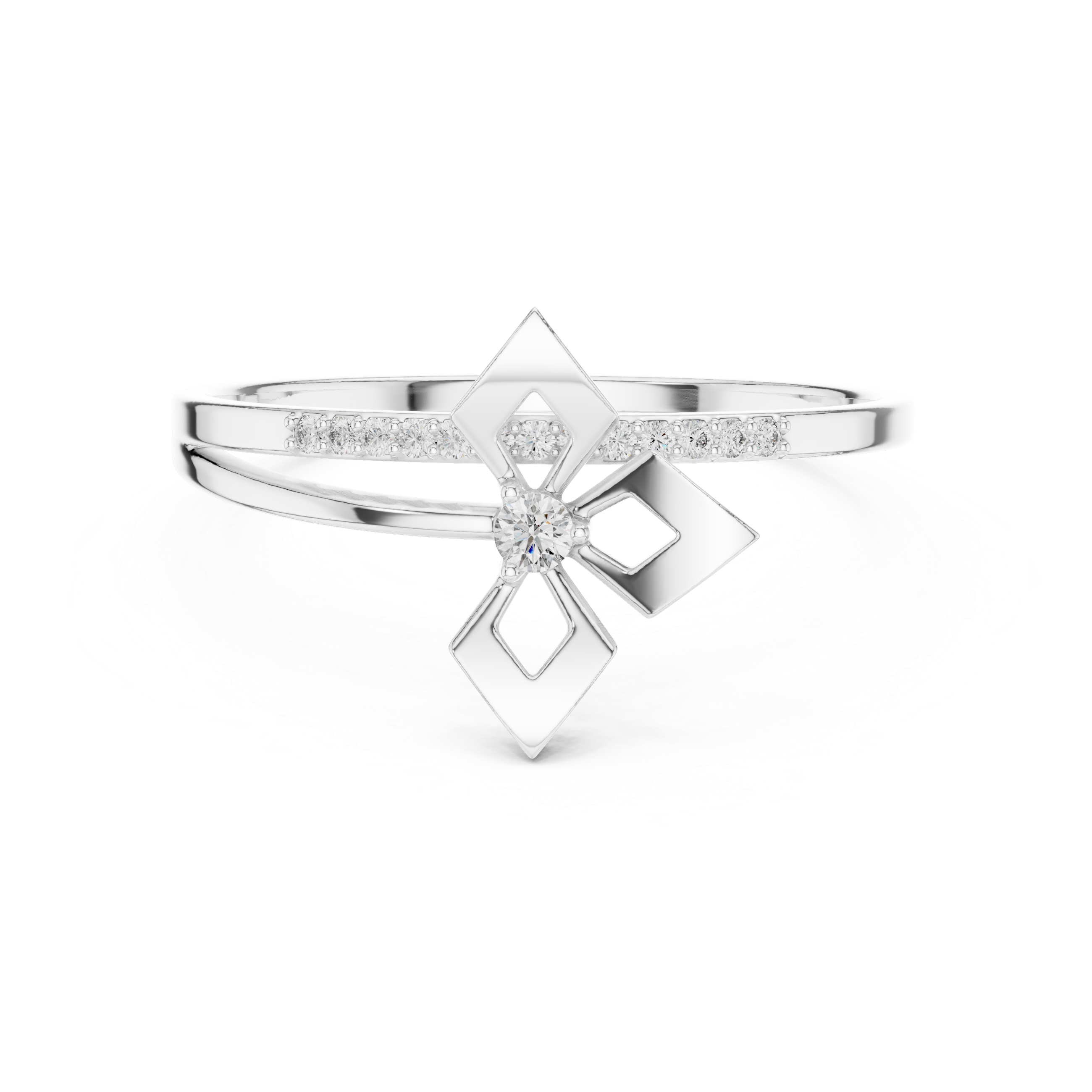 Gold Channel Setting Round Lab Grown Diamond Kezra Ring