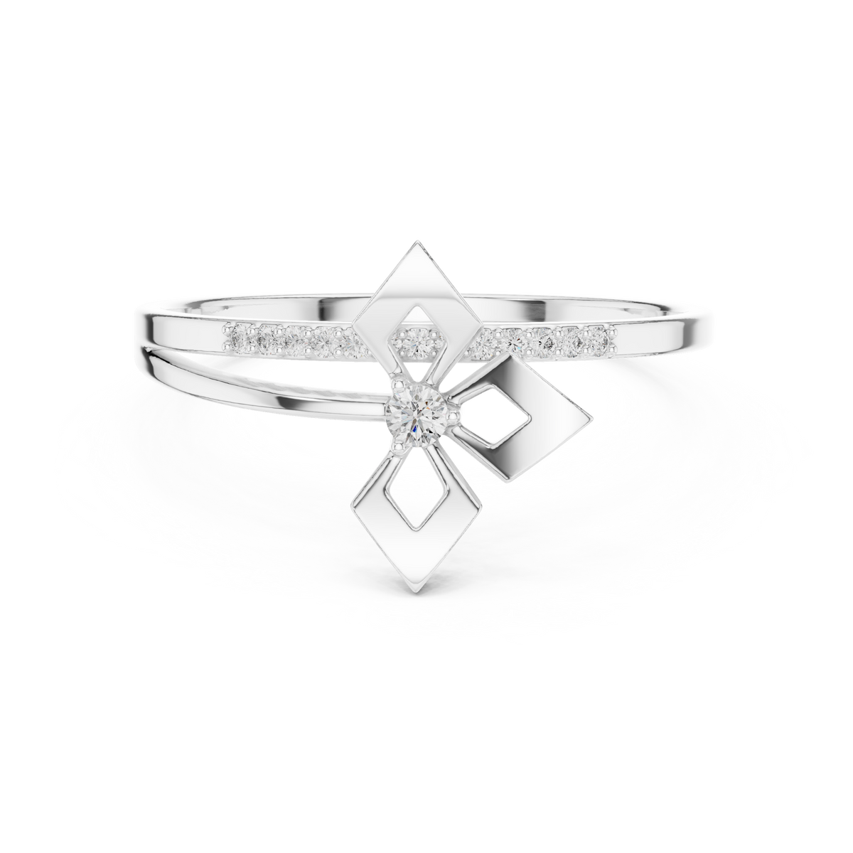 Gold Channel Setting Round Lab Grown Diamond Kezra Ring