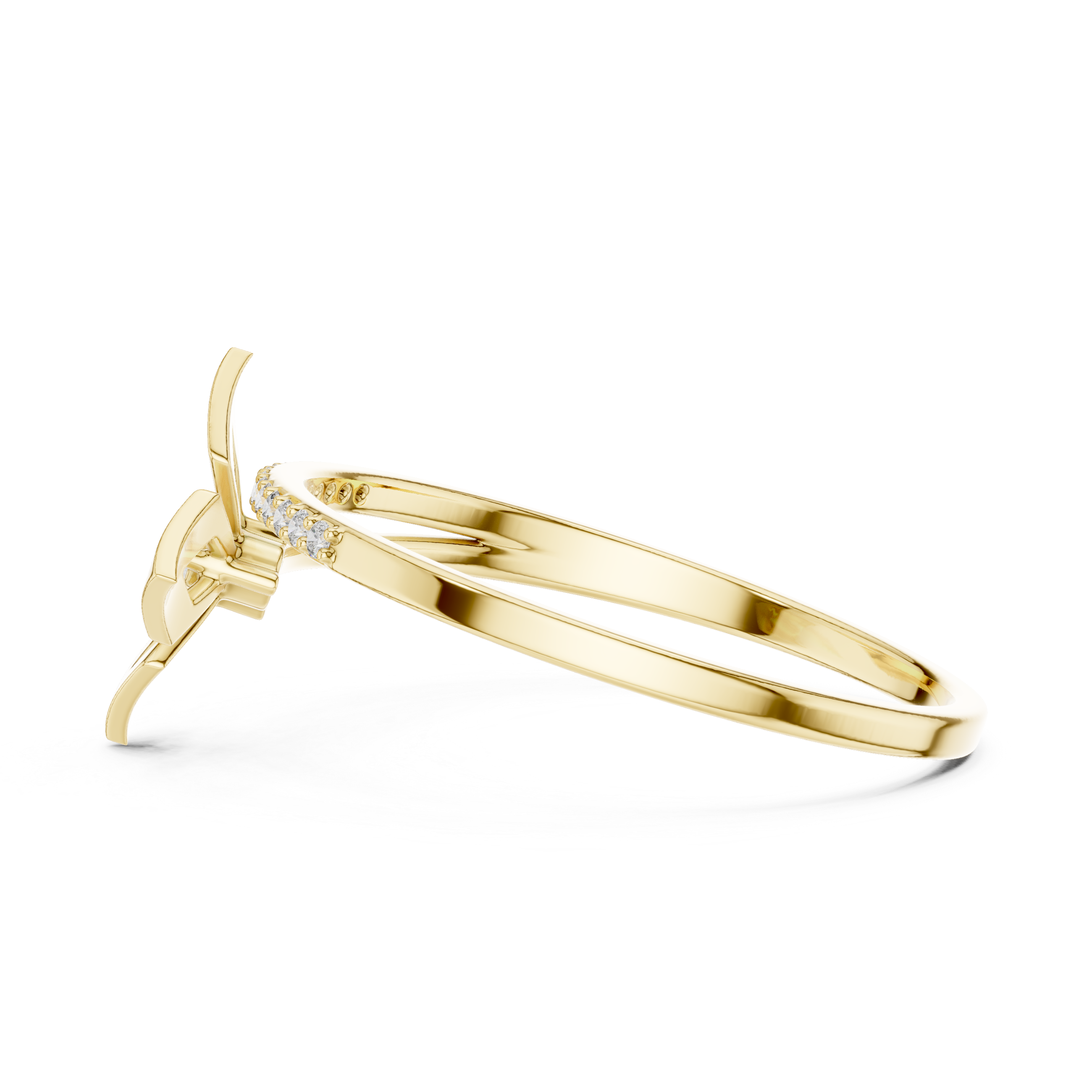 Gold Channel Setting Round Lab Grown Diamond Kezra Ring