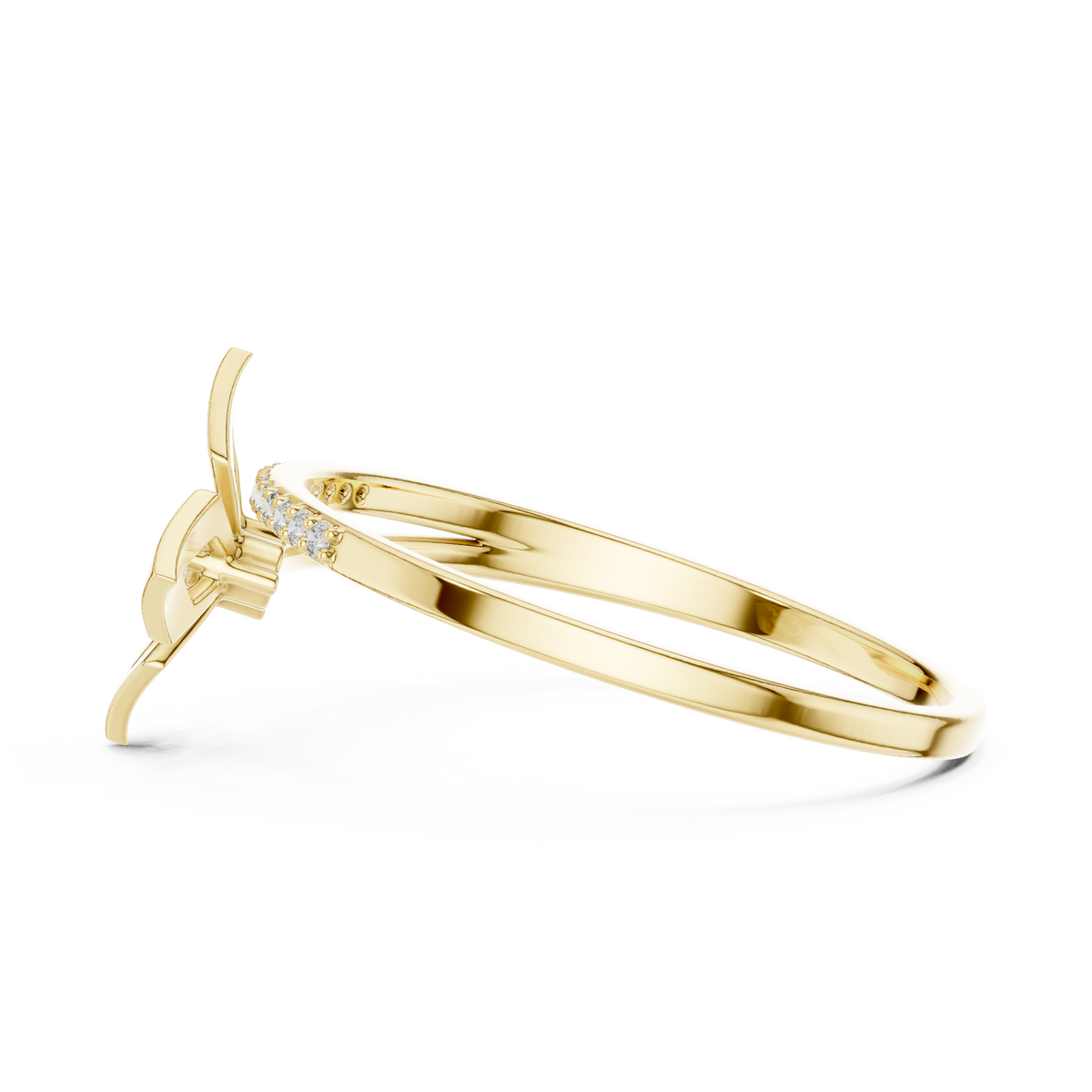 Gold Channel Setting Round Lab Grown Diamond Kezra Ring