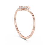 Gold Petal Setting Round Lab Grown Diamond Ravyn Ring