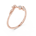 Gold Petal Setting Round Lab Grown Diamond Ravyn Ring