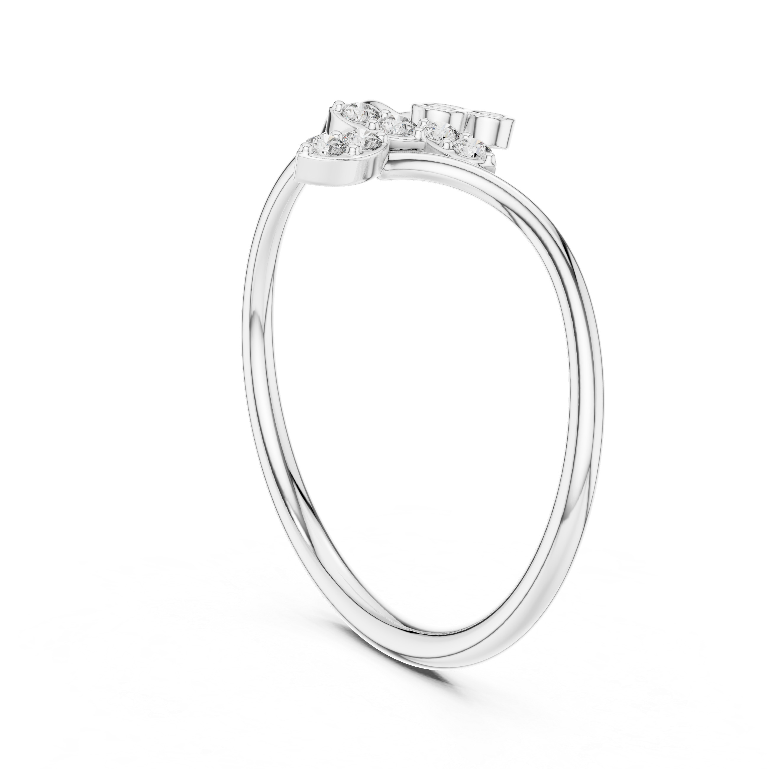 Gold Petal Setting Round Lab Grown Diamond Ravyn Ring