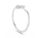 Gold Petal Setting Round Lab Grown Diamond Ravyn Ring