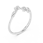 Gold Petal Setting Round Lab Grown Diamond Ravyn Ring