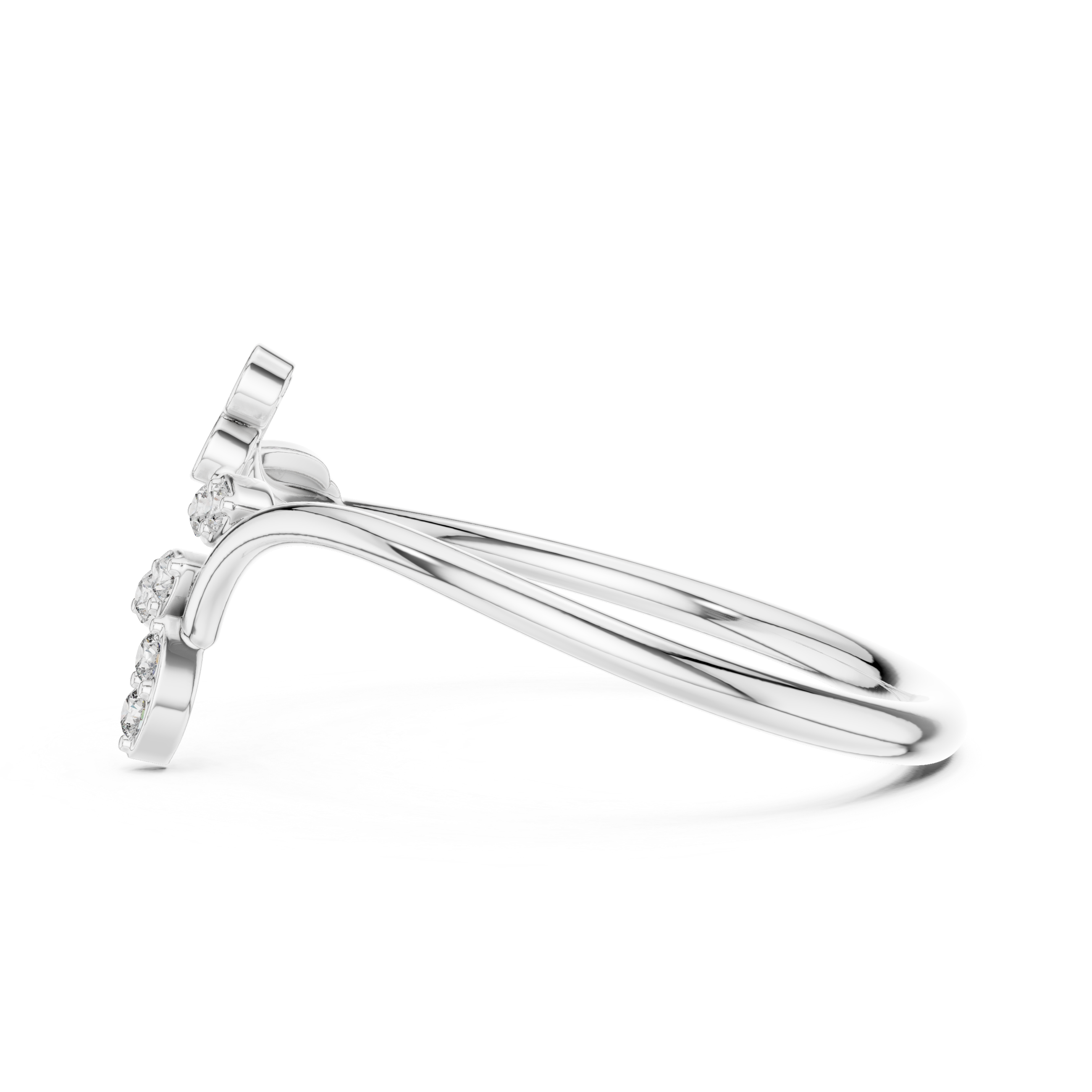 Gold Petal Setting Round Lab Grown Diamond Ravyn Ring