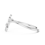 Gold Petal Setting Round Lab Grown Diamond Ravyn Ring