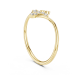 Gold Petal Setting Round Lab Grown Diamond Ravyn Ring