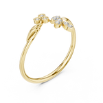 Gold Petal Setting Round Lab Grown Diamond Ravyn Ring