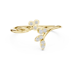 Gold Petal Setting Round Lab Grown Diamond Ravyn Ring