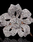 Blossoming Beauty: Sakura Flower Diamond Ring