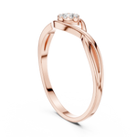 Gold Cluster Setting Round Lab Grown Diamond Orphe Ring