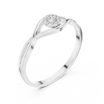 Gold Cluster Setting Round Lab Grown Diamond Orphe Ring