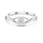 Gold Cluster Setting Round Lab Grown Diamond Orphe Ring