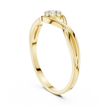 Gold Cluster Setting Round Lab Grown Diamond Orphe Ring