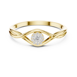 Gold Cluster Setting Round Lab Grown Diamond Orphe Ring