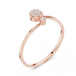 Gold Cluster Band Round Lab Grown Diamond Cynra Ring