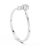 Gold Cluster Band Round Lab Grown Diamond Cynra Ring