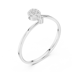 Gold Cluster Band Round Lab Grown Diamond Cynra Ring