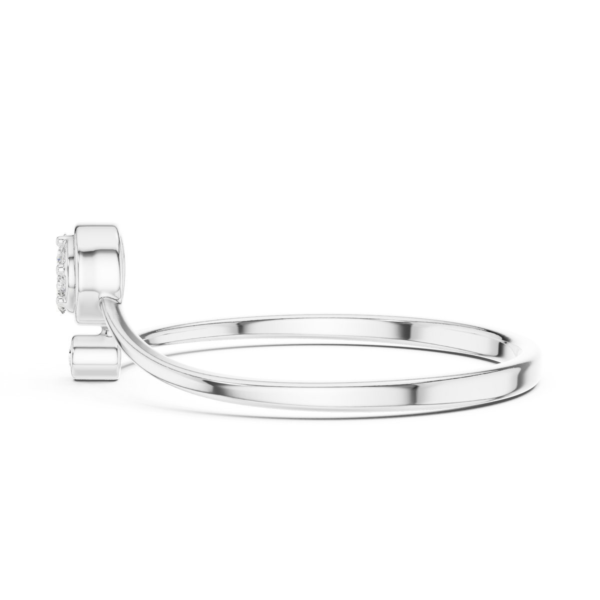 Gold Cluster Band Round Lab Grown Diamond Cynra Ring
