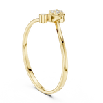 Gold Cluster Band Round Lab Grown Diamond Cynra Ring