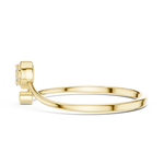 Gold Cluster Band Round Lab Grown Diamond Cynra Ring
