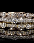 Triple Radiance: Exquisite Diamond Line Ring