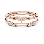 Gold Curve Band Round Lab Grown Diamond Lxxa Ring