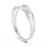 Gold Curve Band Round Lab Grown Diamond Lxxa Ring