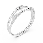 Gold Curve Band Round Lab Grown Diamond Lxxa Ring